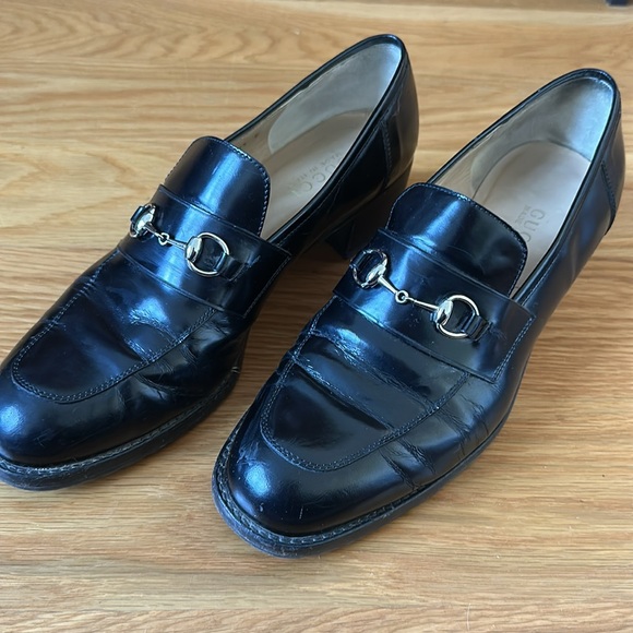 Gucci Vintage Black Patent Leather Horsebit Loafers - Picture 2 of 8